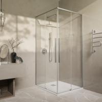Душевой уголок квадратный/прямоугольный VSS-4SN900CLBN 900x900x1950 цвет профиля брашированный никель стекло прозрачное Vincea