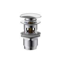 Донный клапан клик-клак G1 1/4, с переливом DPU-1B01CH цвет хром Vincea