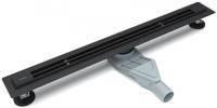 Желоб душевой ESBANO Slim решетка LINE матовый черный длина 70 см