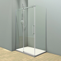 Душевой угол раздвижной прямоугольный 1600х900х1950 RV071-16090PR-01-19C4 Цвет профиля Хром Стекло Прозрачное Veconi