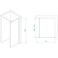 Перегородка для душа RGW WA-002W  60*195 35100206-15 профиль Белый стекло Прозрачное 6 мм RGW