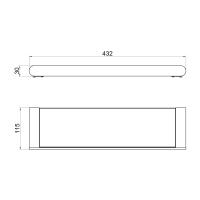 Полка стеклянная Timo Saona 13072/16 белый матовый
