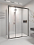 Душевой угол раздвижной 1400х800x2000 цвет профиля Графит брашинг стекло прозрачное PR3/R-SP-14080-01-GR-C4 Premium Veconi