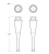 Ножки для шкафчика, комплект 2 штуки, высота 35 см TIFFANY 8x8x35 Blu Petrolio 40388 CEZARES