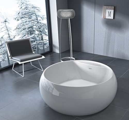 Отдельностоящая, круглая акриловая ванна 1550x1550x600 BB30-1550 BELBAGNO