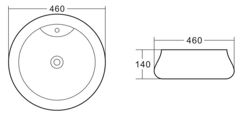 Раковина накладная керамическая круглая  BB1398 BELBAGNO